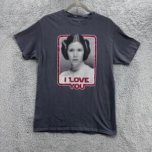 Star Wars Women's Size Medium Princess Leia‎ "I Love You" Shirt Disney